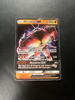 Pokemon TCG Buzzwole GX 57/111 Crimson Invasion Ultra Rare Holo Card NM - Image 1