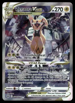 Pokemon Cards Zeraora VSTAR GG43/GG70 Crown Zenith Galarian Gallery Holo NM - Image 1