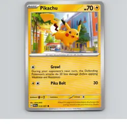 Pikachu 018/091 Paldean Fates Pokemon TCG Card Choose Reverse Holo Cosmos Holo N - Image 1