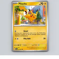 Pikachu 018/091 Paldean Fates Pokemon TCG Card Choose Reverse Holo Cosmos Holo N - Image 3