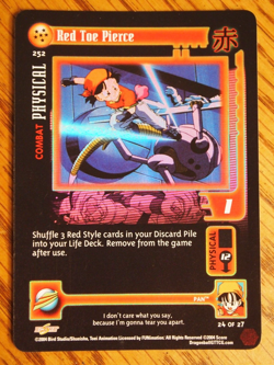 Dragonball GT CCG Red Toe Pierce unlimited ultra rare foil card - Image 1