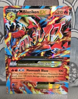 Pokemon Card - M Blaziken EX Black Star Promos XY86 Promo - Damaged - Image 1