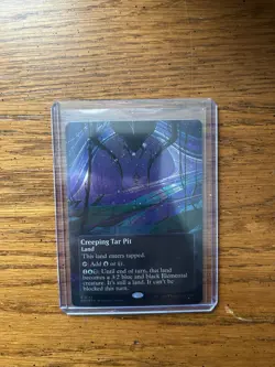Creeping Tar Pit (0144) (Borderless) (Galaxy Foil) R Edge of Eternities: Stellar - Image 1