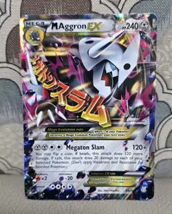 M Aggron EX 94/160 XY Primal Clash Mega Holo Ultra Rare 2015 Pokemon Card HP - Image 1