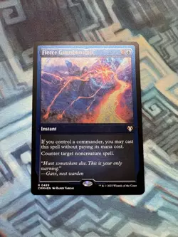 MTG Foil Etched Fierce Guardianship NM Unplayed Commander Masters - Image 1
