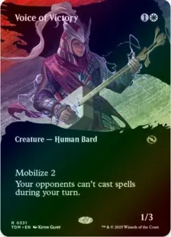 1 x Voice of Victory - Borderless - Foil - Tarkir Dragonstorm - LP - MTG - Image 1