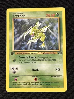 Pokemon Scyther 26/64 (1st Edition) *Near Mint* Jungle ‘Never Played Card’ - Image 1