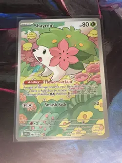 Pokemon Shaymin 185/182 Sv10: Destined Rivals Illustration Rare NM - Image 1