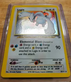 Pokemon 2000 Lugia 9/111 Neo Genesis Holo Rare Card - Image 2