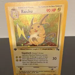Pokemon TCG 1st Edition Raichu 14/62 Base Set Unlimited Holo Rare 1999 English - Image 4