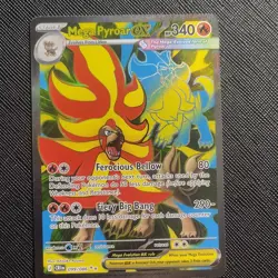 Mega Pyroar EX 099/086 Secret Rare Holo EX Mega Evolution Chaos Rising Full Art - Image 1