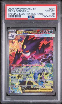 2026 POKEMON ASC EN-ASCENDED HEROES #284 MEGA GENGAR EX PSA 10 - Image 1