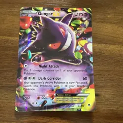 Gengar EX 34/119 Pokemon Phantom Forces Holo Rare JUMBO - Image 1