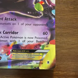 Gengar EX 34/119 Pokemon Phantom Forces Holo Rare JUMBO - Image 4