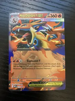 Mega Charizard Y ex 030 Mega Evolution Tin Holo Promo Pokemon English NM - Image 1