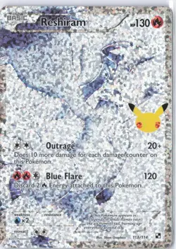 Reshiram 113/114 Celebrations: Classic Collection Holo Pokemon - Image 1