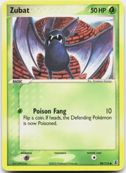 Zubat 88/113 Common Delta Species Pokemon Moderately Played - Image 1
