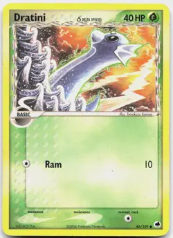 Dratini 46/101 Common Dragon Frontiers Pokemon Moderately Played - Image 1