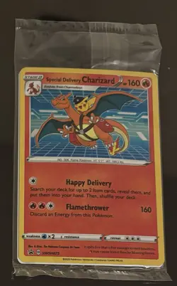 2020 Pokemon Special Delivery Charizard SEALED Black Star Promo SWSH075 - Image 1