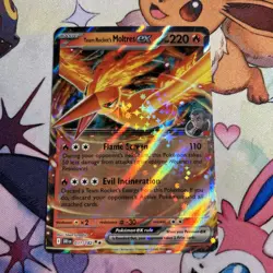 Team Rocket’s Moltres Ex 31/182 Double Rare Pokemon Destined Rivals - Image 1