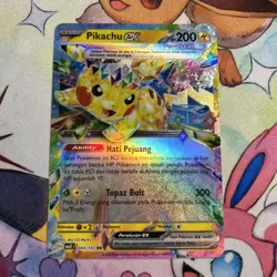 Pikachu ex 044/193 Holo Double Rare MEGA Dream ex Pokemon Indonesian Holo NM - Image 1