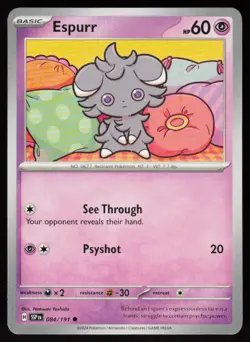 Espurr 084/191 Common Surging Sparks Pokemon Near Mint - Image 1
