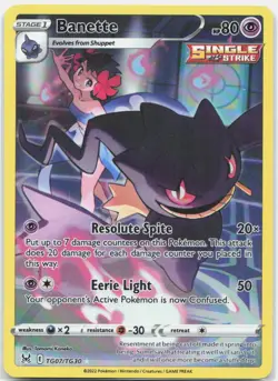 Banette TG07/TG30 Holo Lost Origin Trainer Gallery Pokemon NM - Image 1