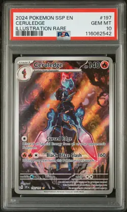 2024 Pokemon SSP EN-Surging Sparks Ceruledge PSA 10 #197 - Image 1