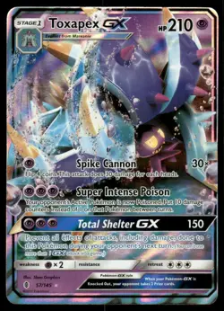 Toxapex GX 57/145 Holo Ultra Rare Guardians Rising Pokemon Near Mint - Image 1