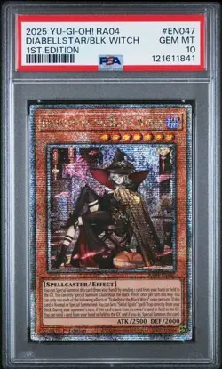 🔥PSA 10🔥 Diabellstar The Black Witch (Quarter Century Secret Rare) Ra04-en047 - Image 1