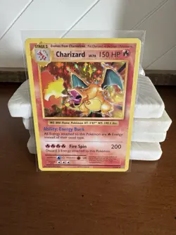 Charizard Pokemon Card 150 HP Fire Spin Energy Burn 11/108 - Image 1