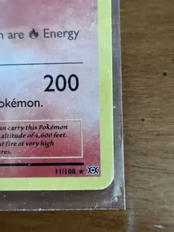 Charizard Pokemon Card 150 HP Fire Spin Energy Burn 11/108 - Image 5