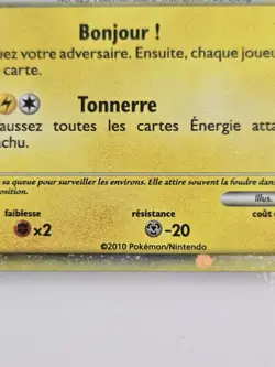 Pokemon Pikachu World Collection PW7 French Promo Holo Card 2010 50 mp/hp - Image 3