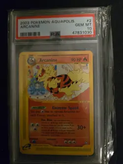 Pokemon Arcanine Aquapolis NON Holo Rare #2 PSA 10 Gem Mint - Image 1