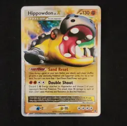 NM Pokemon TCG Hippowdon LV.X 107/111 Rising Rivals Holo Ultra Rare English - Image 1