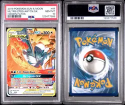 2019 Pokemon Sun and Moon Moltres, Zapdos, Articuno GX 44/68 PSA 10 - Image 3