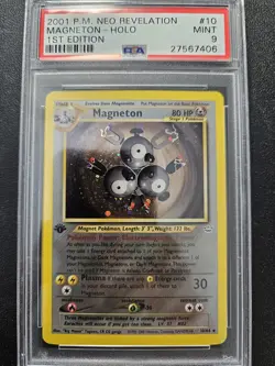 Pokemon PSA 9 1st Edition Neo Revelation Magneton Holo Rare 10/64 MINT - Image 1