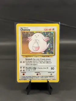 Pokemon TCG Base Set Chansey 003/102 Holo Rare Unlimited EN 120HP - Image 1