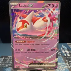 Pokemon TCG Latias ex 076/191 Sv08 Surging Sparks Double Rare Holo HP 210 EN - Image 1