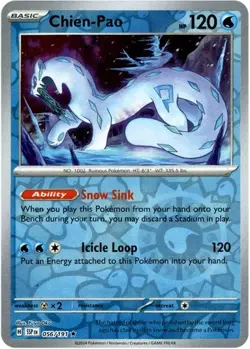 Pokemon - Chien-Pao - Reverse Holo Rare - 056/191 - Surging Sparks - NM/M - Image 1