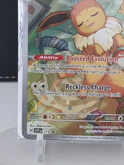 Pokemon Eevee TCG SVP en 173 Prismatic Evolutions Black Star Promo Full Art Holo - Image 5