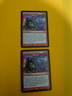 Confusion in the Ranks x2 rare Enchantment MTG Card. Mirrodin. - Image 1