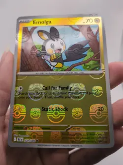 ENGLISH Emolga (Master Ball) Reverse 029/086 Black Bolt Pokemon - Image 2