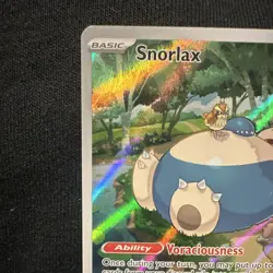 Pokemon Snorlax SV: Scarlet & Violet Promo 051 Full Art Holo 150 HP English 2023 - Image 4