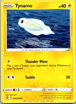 Tynamo 095/264 Common Fusion Strike Pokemon Near Mint - Image 1