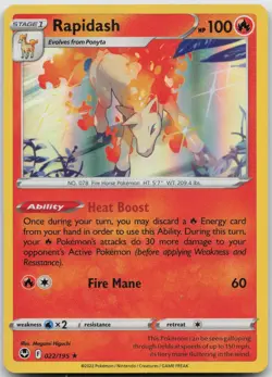 Rapidash 022/195 Holo Rare Silver Tempest Pokemon Holo Near Mint - Image 1