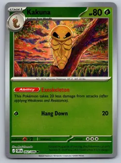 KAKUNA 002/086 REVERSE HOLO C POKEMON ME04: CHAOS RISING NM/M - Image 1