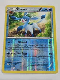 Glaceon 19/111 Rare Furious Fists Pokemon Reverse Holo Lightly Played - Image 1
