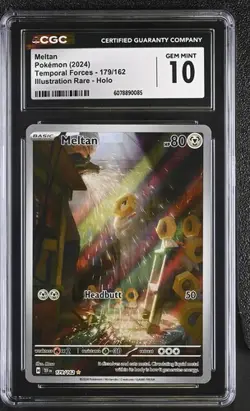 Pokemon GRADED Meltan 179/162 Temporal Forces IR 10 ENGLISH - Image 1