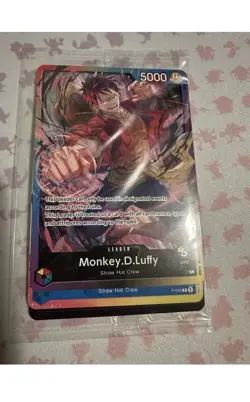 ONE PIECE 2ND ANNIVERSARY TOURNAMENT MONKEY D LUFFY P-043 Sealed Promo Pack - Image 1